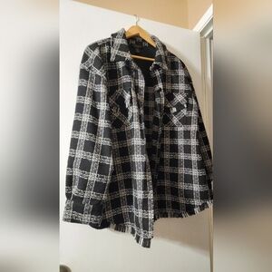 House of Harlow 1960 Black and White Textured Jacket